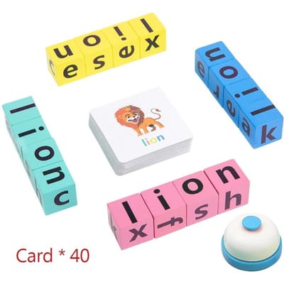 Montessori Letters Blokken voor Kinderen Cognitieve Koppeling Puzzel Woord Matching Leren Educatief Speelgoed Strijdspel