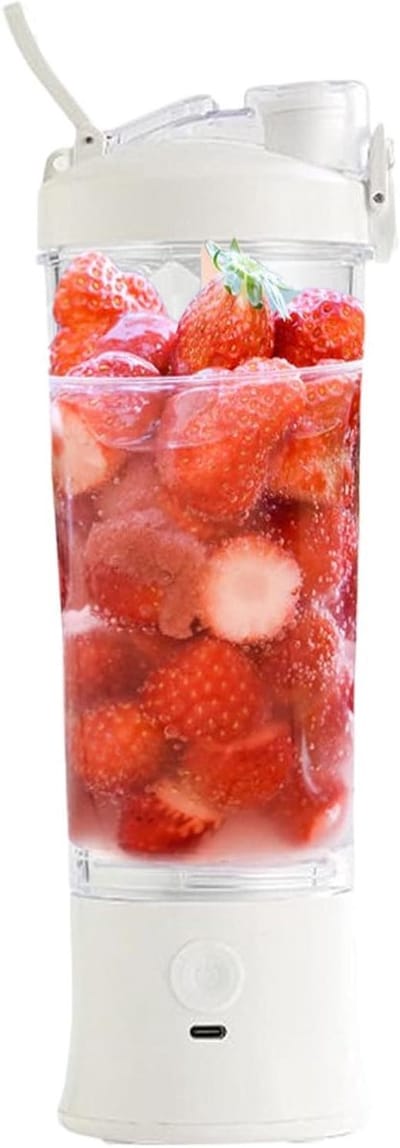 Mini Blender - Fruit Mixer - Gezonde Drankjes Maken - Oplaadbaar Draagbaar - 600 ml - Wit