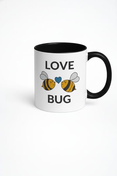 Love Bug Mok | Schattige Bijen & Hart | Uniek Liefdes Cadeau