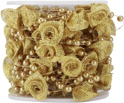 Kralenslinger - Kunstparels - Kerstversiering - Faux parels - 10 meter - Goud