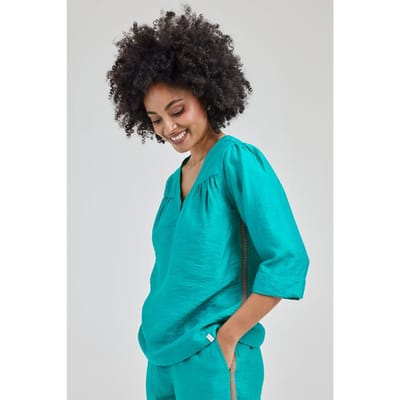 DIDI Blouse Pearl In Sea Green Maat: 44 | Blouses Outlet | Dames | Blauw