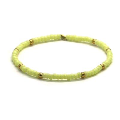 Armband geel - goud rvs - 3mm