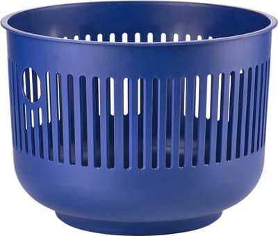 Zone Denmark Ume Wasmand - 30 liter - Indigo blue (blauw) - Kunststof - Ronde Wasmand met Hengsel - Kleine Wasbox of Opbergmand