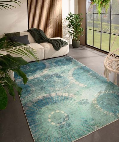 Binnen & buitenkleed - Valenca Aria mintgroen 80x150