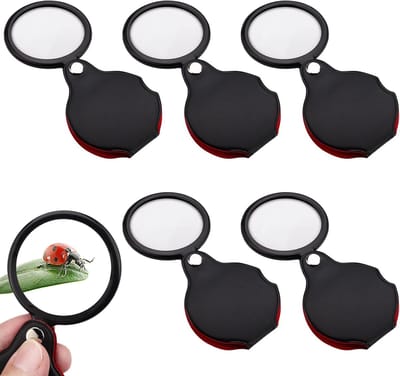 Solidchoice - Set van 5 Mini Vouwloepen met 10x Vergroting