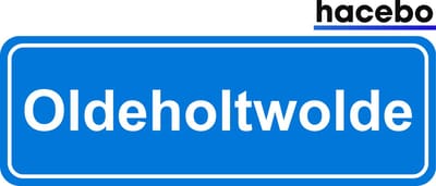 Hacebo - Plaatsnaam Sticker - 29x10 CM - Oldeholtwolde sticker - Verkeersborden sticker - grappige cadeaus - Oldeholtwolde