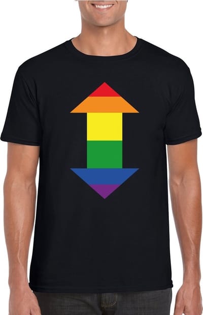 Gay shirt pijl versatile zwart heren - Homo shirts S