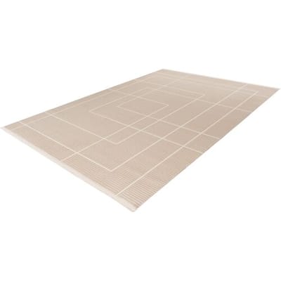 KAYOOM Vloerkleed Stage, laagpolig (125, Beige, 120 x 170 cm)