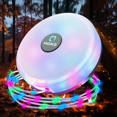 Allecto - Camping String Lights - 2 in 1 Oplaadbare Buitenverlichting - Waterproof - Perfect voor Tent Camping - 8 Verlichtingsmodi - Ideaal voor F...