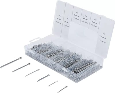 BGS Splitpen assortiment - roestvrij staal - Ø 1,6 - 4,0 mm - 555 delig