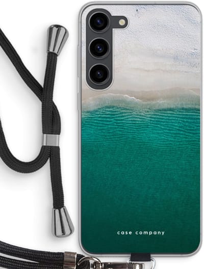 Case Company® - Hoesje met koord geschikt voor Samsung Galaxy S23 Plus hoesje met Koord - Stranded - Telefoonhoesje met Zwart Koord - Bescherming aan alle Kanten en Over de Schermrand