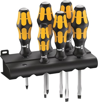 Schroevendraaierset Kraftform Plus 932/918/6 - schroefbeitel + rek - 6-delig 05018287001