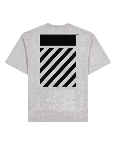 L/AB Off-White t-shirt jongens Diag Heather Grey - maat 128