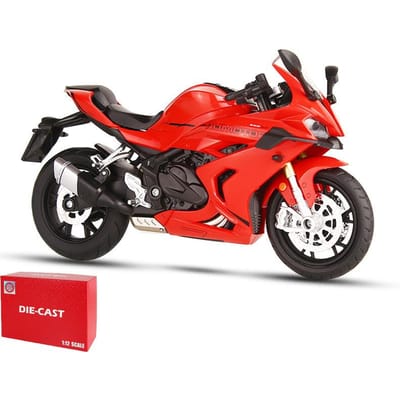 1:12 Qjmotor 600Rs Racing Motorfiets Legering Metaal Diecast Model Motorfiets Geluid & Licht Miniatuur Voertuig Verjaardagscadeaus Vriend