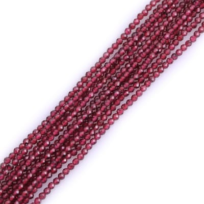 2mm Natuurlijke Rode Granaat Quartz Real Crystal Edelsteen Facet Spacer Kralen Voor Sieraden Maken Strand 15''