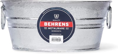 Lage Vlakke Stalen Kuip met Handvatten - 1,5 Gallon
