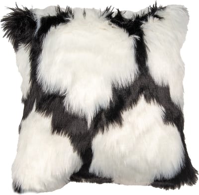 Clayre & Eef Kussenhoes 45x45 cm Wit Zwart Polyester