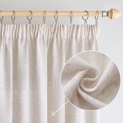 Dailygoods- Gordijnen Set van 2 - 140x245cm - Linnen/Polyester - Transparant - Moderne Raamdecoratie - Lichtgewicht en Decoratief
