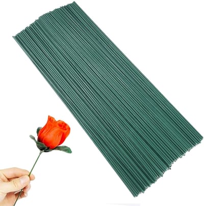 Bloemendraad 30 cm - 2 mm ijzerdraad - Groene kleur - Perfect voor DIY-bloemstukken - ShopVlot