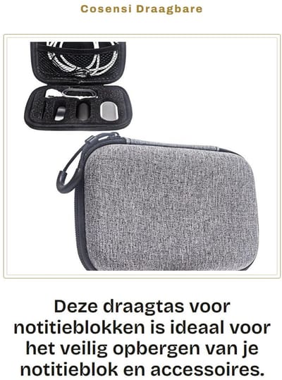 Dailygoods- Draagtas Dempende Schuim - Opslagtas - Accessoirezak - Handheld Case - Georganiseerde Toegang - Compact 7,4 inch