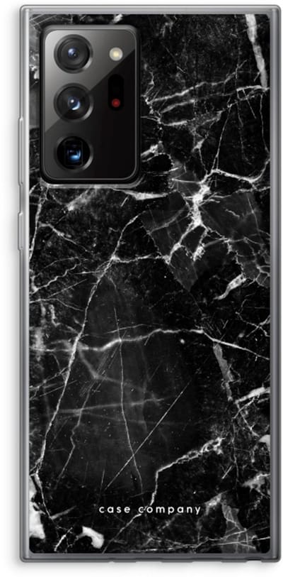 Case Company® - Hoesje geschikt voor Samsung Galaxy Note 20 Ultra / Note 20 Ultra 5G hoesje - Zwart Marmer - Soft Cover Telefoonhoesje - Bescherming aan alle Kanten en Schermrand