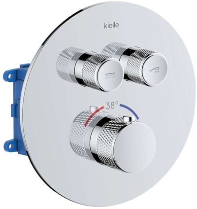 kielle Oudee - Thermostatische inbouwkraan, met inbouwdeel, voor 2 functies, chroom 10602200