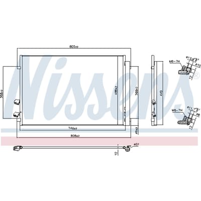 Condensator, airconditioning NISSENS 941087