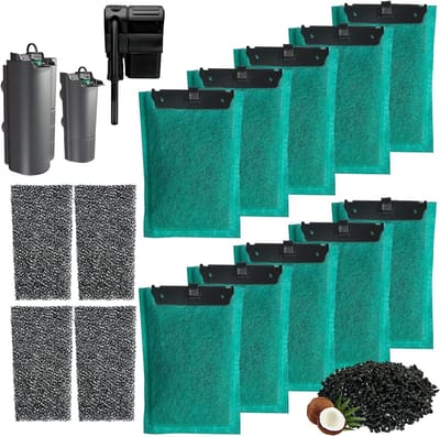 14 Set Vervangende Filterpatronen voor Aquariumfilters - Geschikt voor EasyCrystal 250 & FilterBox 300 - Ideaal voor Tetra Whisper Interne Filters, 5-10 Gallons