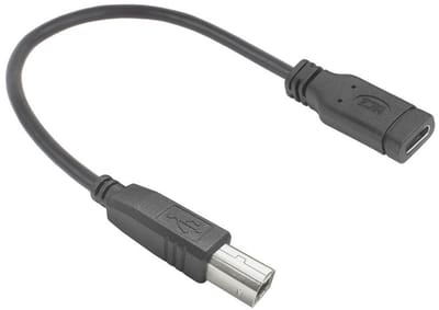 ACT USB Type-C® female naar USB-B 2.0 printer adapterkabel 0,2m AC7462