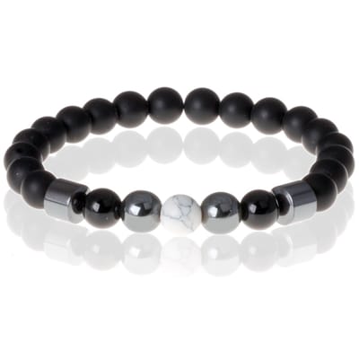 Heren kralen armband Lucky Stone Howliet