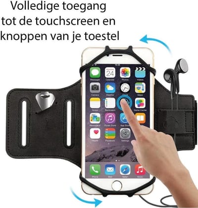 Jumada's - Universeel/Verstelbaar Hardlooparmband/Telefoonhouder - Blauw