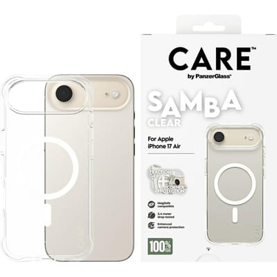 CARE by PanzerGlass Fashionable Case Samba Transparent w. White MagSafe iPhone Air
