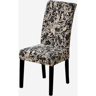 Housse de chaise géométrique, housse de chaise élastique pour salle à manger, en Spandex, extensible, étui de chaise de bureau, Anti-salissure, amovible, 1 pièce 1piece gray