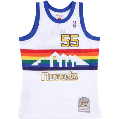 Basketbaltanktop voor heren Nba Swingman Jersey hardhout klassiekers nr. 55 Dikembe Mutombo 1991-92 Dennug originele teamkleuren