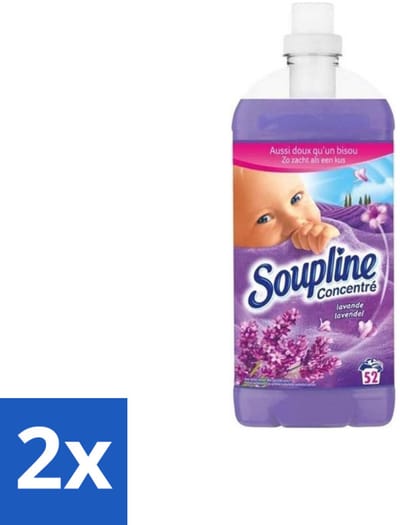 Soupline - Wasverzachter - Lavendel - 52 Wasbeurten - 1.3L - Voordeelverpakking - 2 stuks