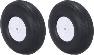 RC Vliegtuig Wielen - Schuimwielen Vliegtuig - RC Modelbouw - Lichtgewicht PU Schuim - 76mm Diameter - Zwart Wit