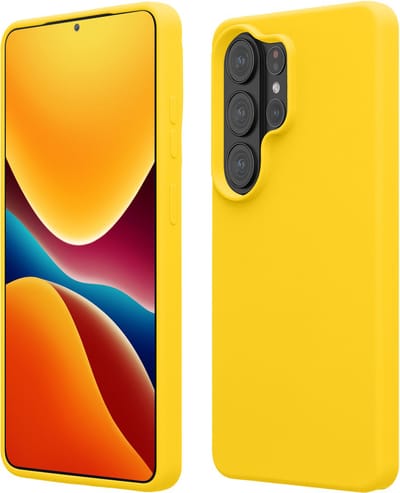 kwmobile telefoonhoesje geschikt voor Samsung Galaxy S26 Ultra - Hoesje met siliconen coating - Smartphone case in stralend geel