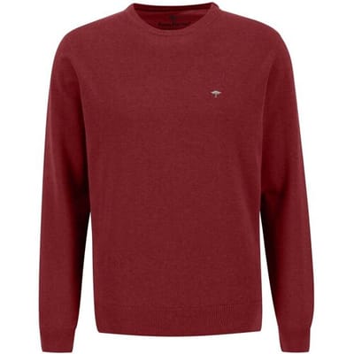 Fynch-Hatton Trui O-Neck Cotton Scarlet / male