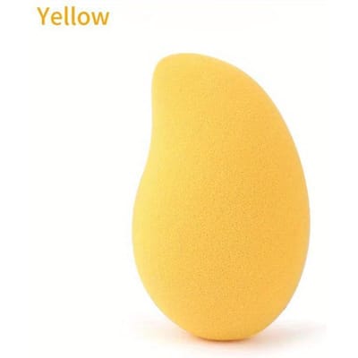 1 éponge de maquillage en forme de mangue, douce, pour poudre, fond de teint, correcteur, applicateur de crème cosmétique, à usage sec et humide