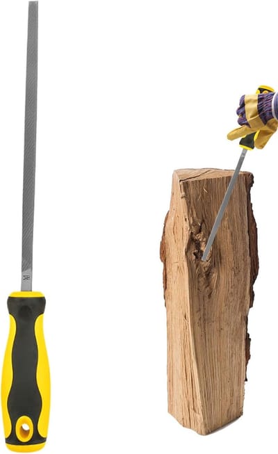 Handvijl Metaal - Vierzijdig Gereedschap - Metaal Bewerken - Ergonomische Handgreep - 26 cm Lengte - Geel Zwart