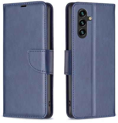 Luxe Boek-Cover Hoes Etui geschikt voor Samsung Galaxy A15 Blauw