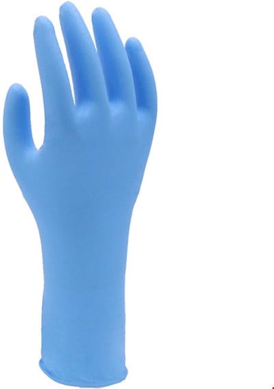 Showa 7585PF 100% nitril wegwerphandschoen (50x) blauw maat S