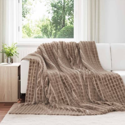 vidaXL Gooi Deken Kameel 240 x 220 cm 1.37 kg Fleece