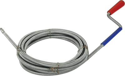 Afvoerreinigingsveer - Pijpveer Riool - Verstopping Verhelpen - Flexibele Spiraal - 5m x 9mm - Metaal