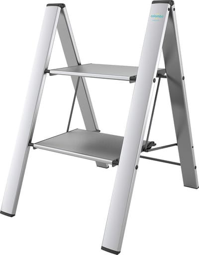 Aluminium Ladder met 2 Treden voor Veilig Huishoudelijk Gebruik