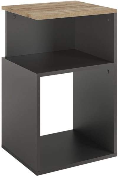Vicco Elios Nachtkastje – 40 x 65.3 cm Antraciet/gouden eik