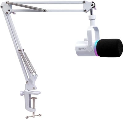 Dynamische USB XLR Microfoon met Tree Standaard voor Podcast en Gaming - Mute Functie en RGB Verlichting