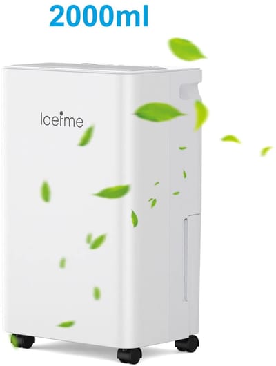 LUMÈ STORE Ontvochtiger – Luchtontvochtiger - Vochtvreter – Luchtreiniger - Vochtvanger - 2L – Stil – 27,5 x 19,5 x 45 cm - Wit