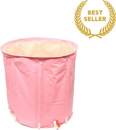 Thuys - IJsbad - Ice Bath - Zitbad Duurzaam - Dompelbad Opvouwbaar - Roze - Extra Stevig