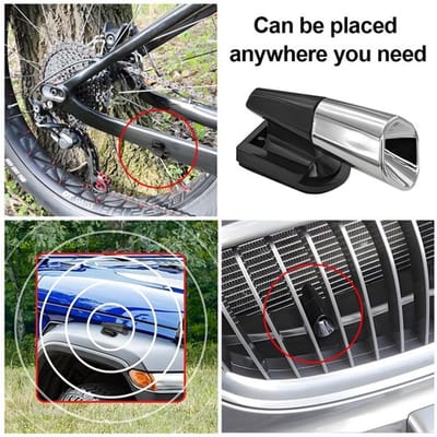Onf3 - Auto-wildwaarschuwingsfluitje - Ultrasoon alarm - Zilver